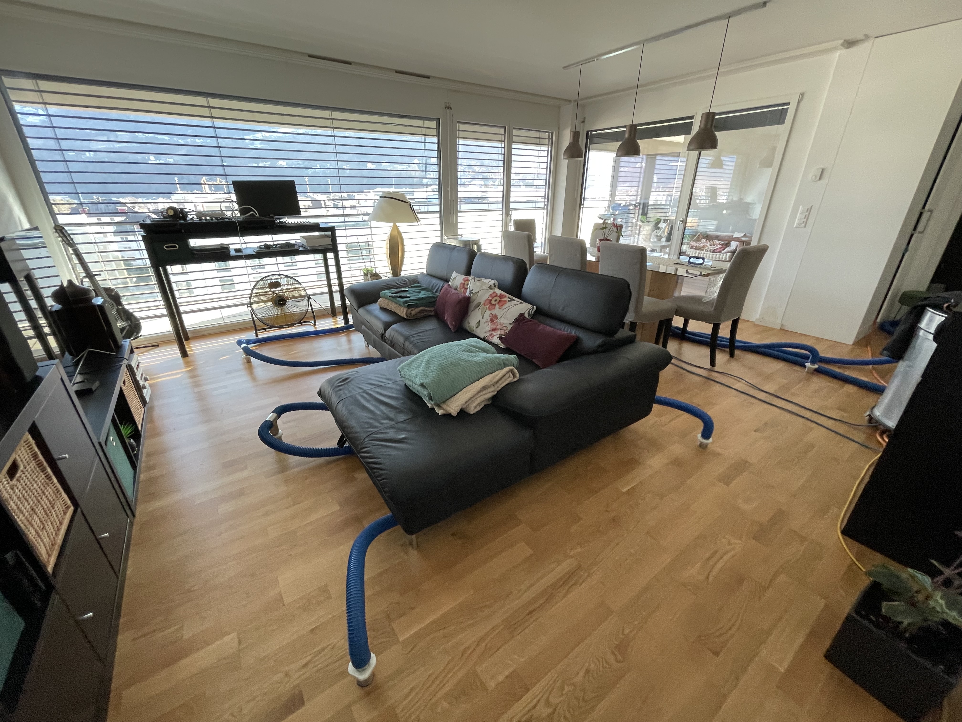 Assèchement dans un appartement suite à de l'humidité