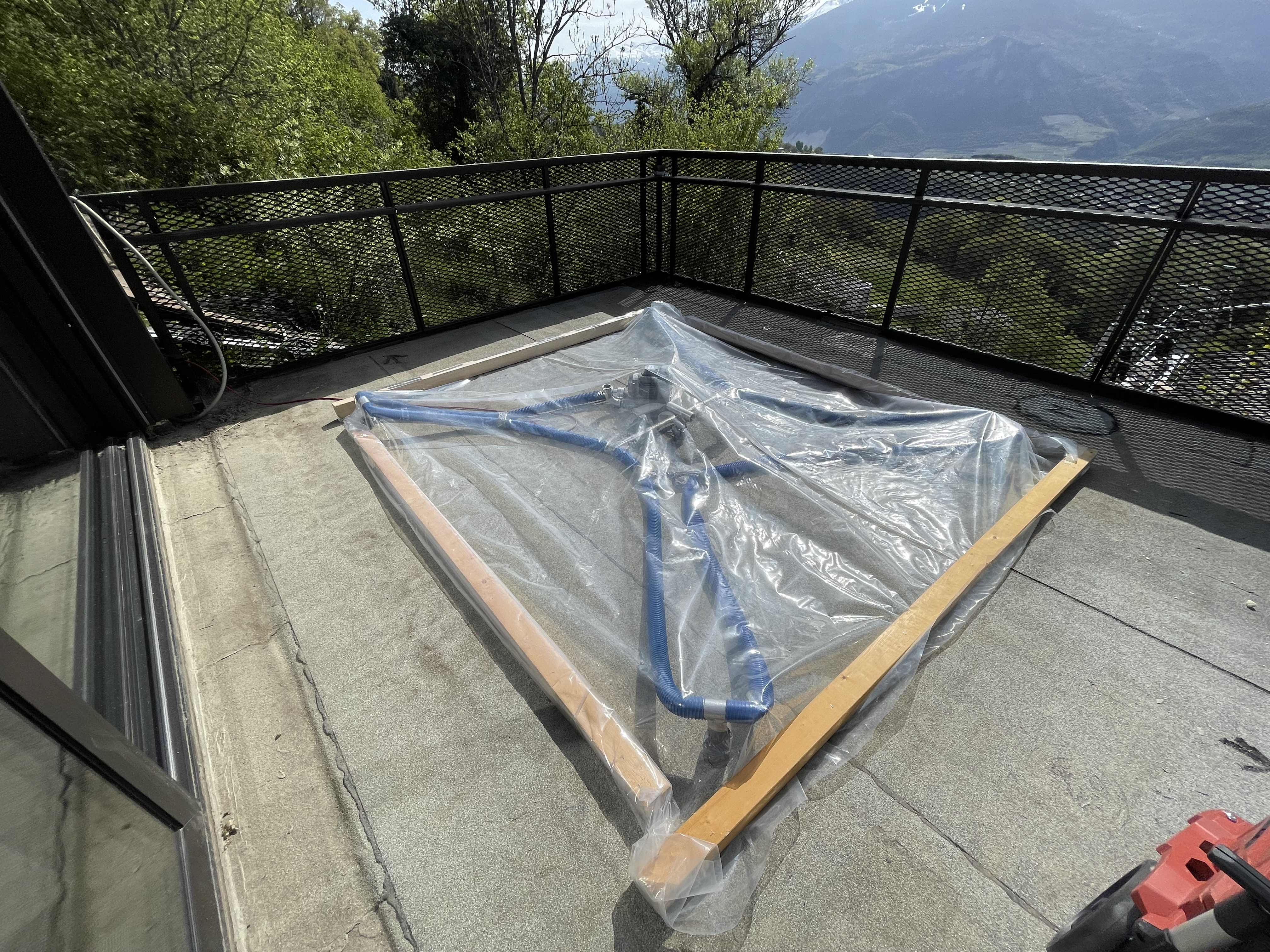 Assèchement terrasse aprés infiltration d'eau