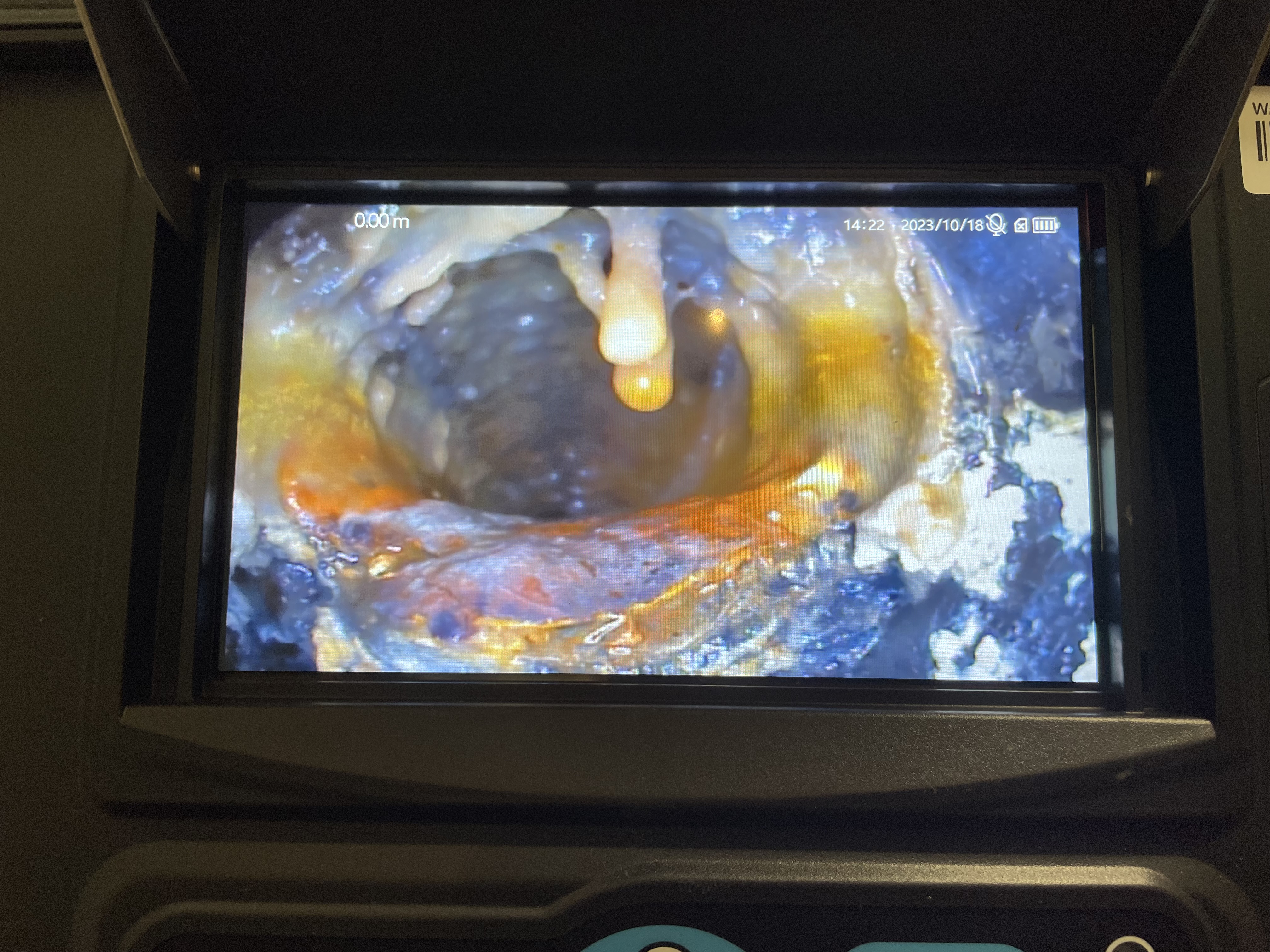 Vue d'une inspection de canalisation