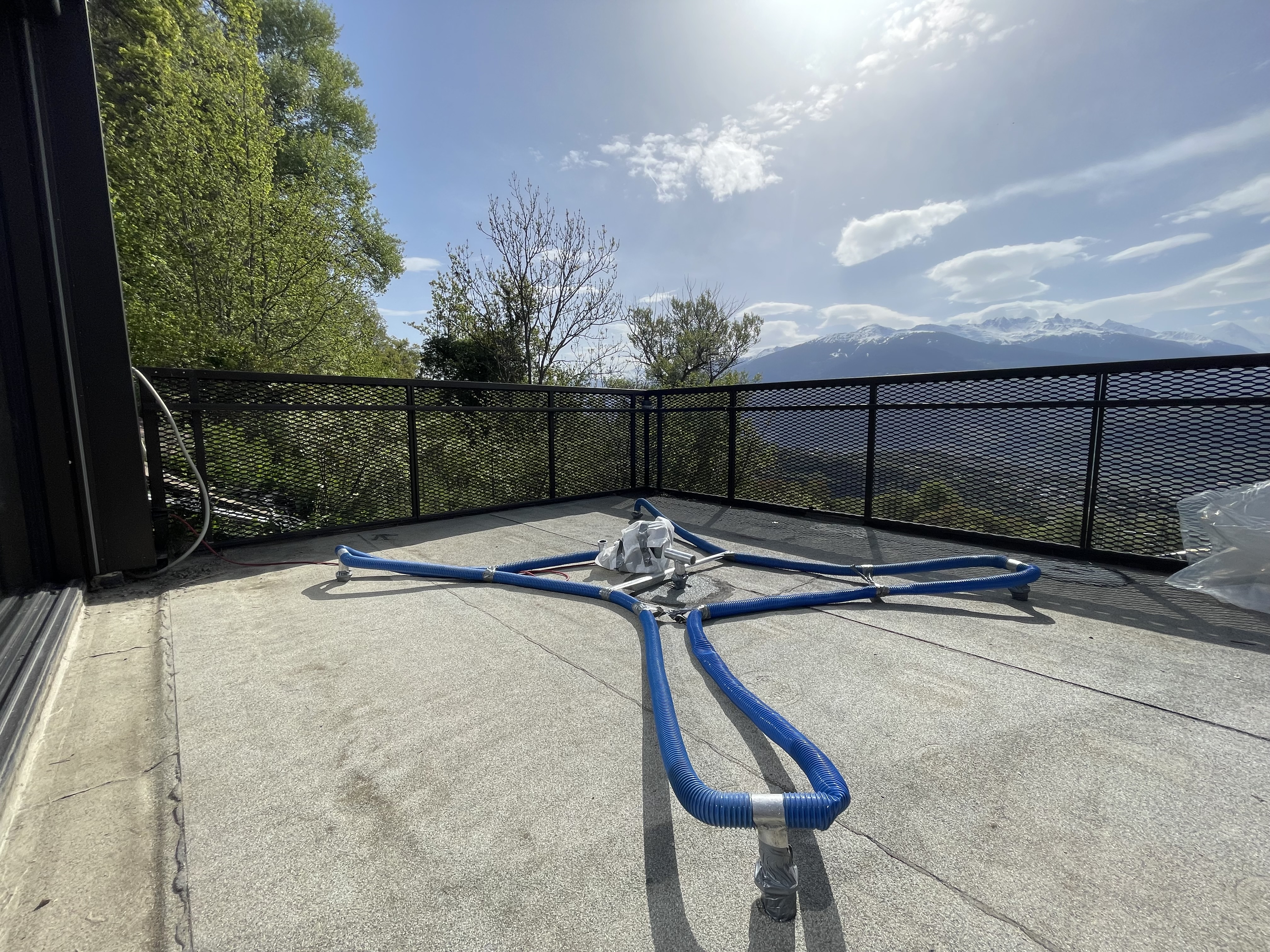 Assèchement d'un balcon