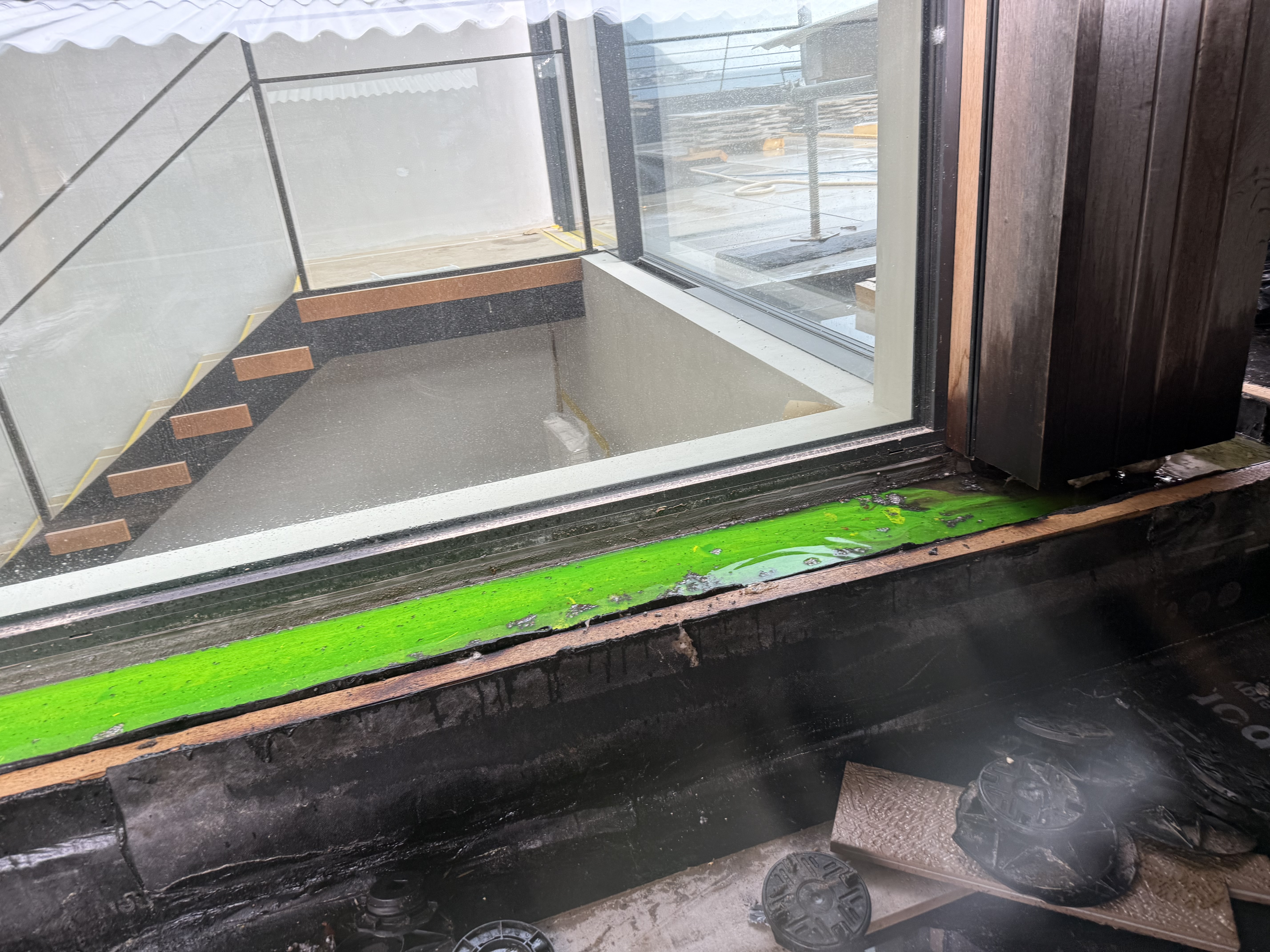 Test avec fluorescéine sur terrasse
